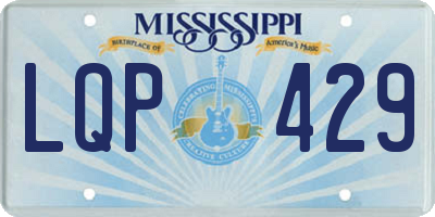 MS license plate LQP429