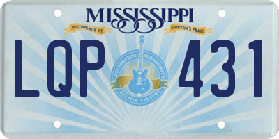 MS license plate LQP431