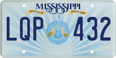 MS license plate LQP432