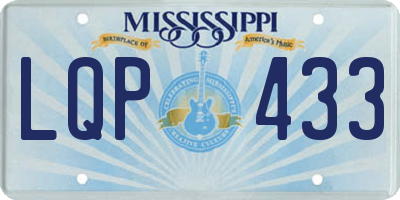 MS license plate LQP433