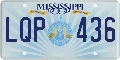 MS license plate LQP436