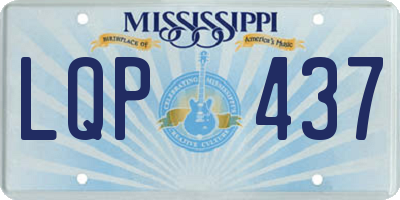 MS license plate LQP437