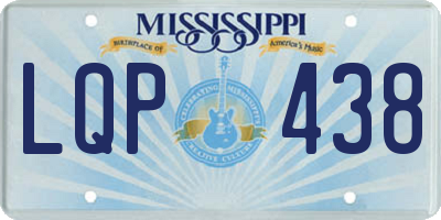 MS license plate LQP438