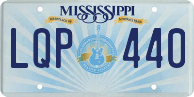 MS license plate LQP440