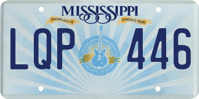 MS license plate LQP446
