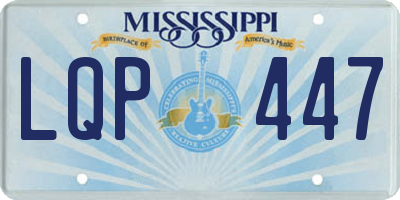 MS license plate LQP447
