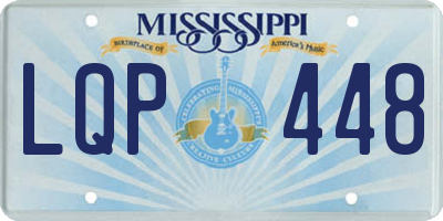 MS license plate LQP448
