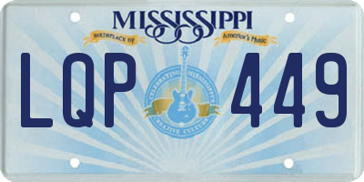 MS license plate LQP449