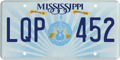 MS license plate LQP452