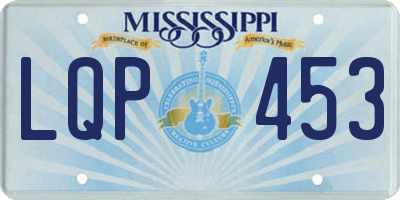 MS license plate LQP453