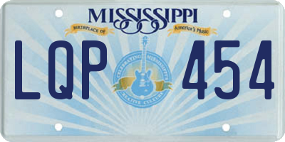 MS license plate LQP454