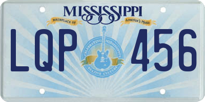 MS license plate LQP456
