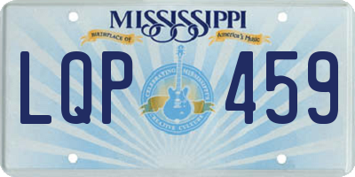 MS license plate LQP459