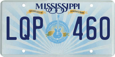MS license plate LQP460