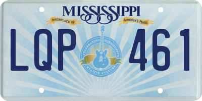 MS license plate LQP461