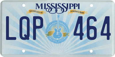 MS license plate LQP464