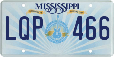 MS license plate LQP466