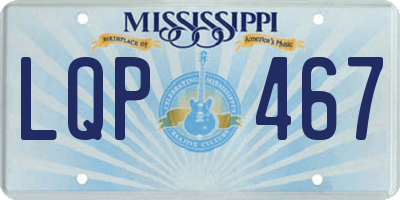MS license plate LQP467