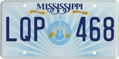 MS license plate LQP468