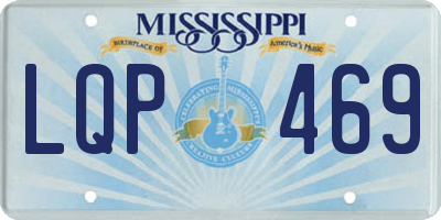 MS license plate LQP469