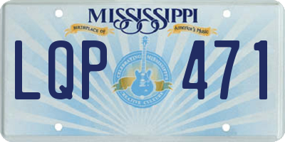 MS license plate LQP471