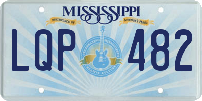 MS license plate LQP482