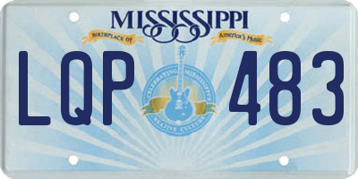 MS license plate LQP483