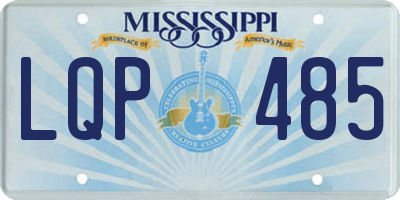 MS license plate LQP485