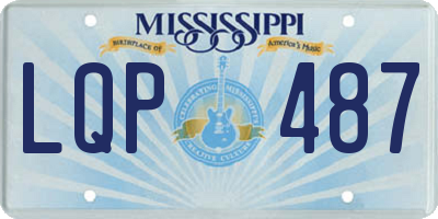 MS license plate LQP487