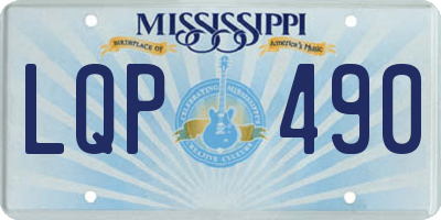 MS license plate LQP490
