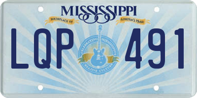 MS license plate LQP491