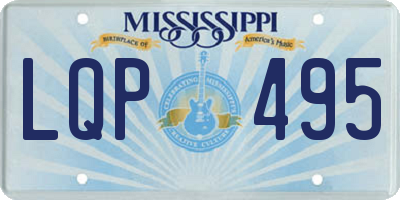 MS license plate LQP495