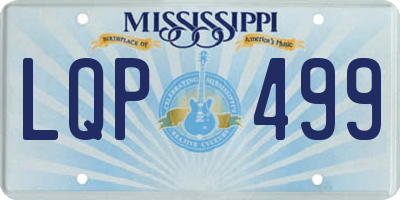 MS license plate LQP499