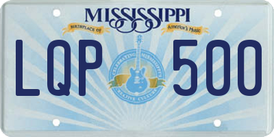 MS license plate LQP500