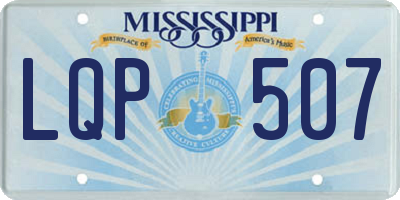 MS license plate LQP507