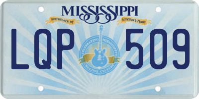 MS license plate LQP509