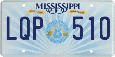 MS license plate LQP510