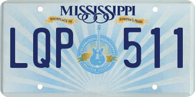 MS license plate LQP511