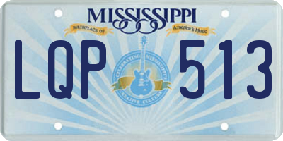 MS license plate LQP513