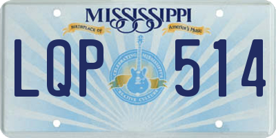 MS license plate LQP514