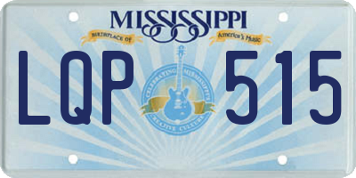 MS license plate LQP515
