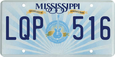 MS license plate LQP516