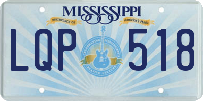 MS license plate LQP518