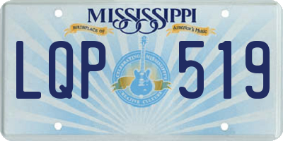 MS license plate LQP519