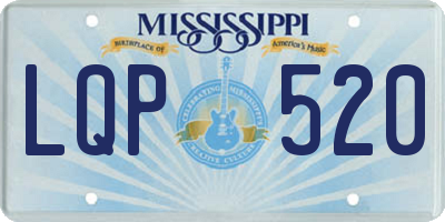 MS license plate LQP520