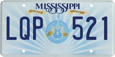MS license plate LQP521