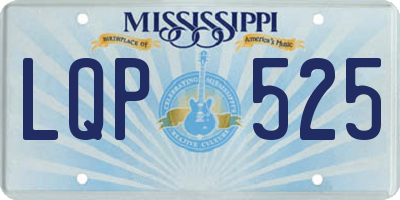 MS license plate LQP525