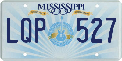 MS license plate LQP527