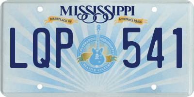 MS license plate LQP541