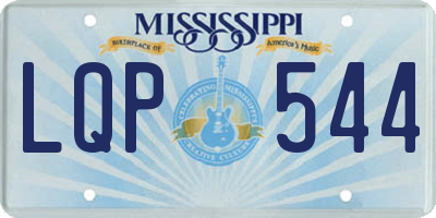 MS license plate LQP544